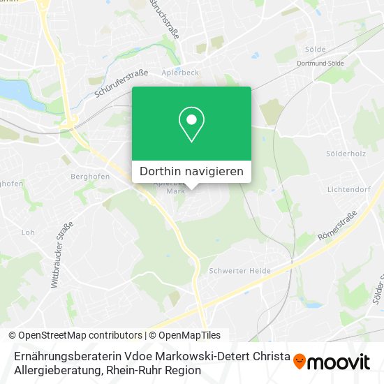Ernährungsberaterin Vdoe Markowski-Detert Christa Allergieberatung Karte