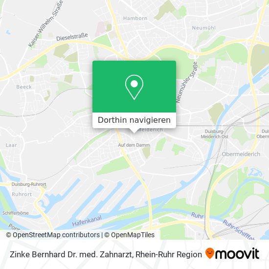 Zinke Bernhard Dr. med. Zahnarzt Karte