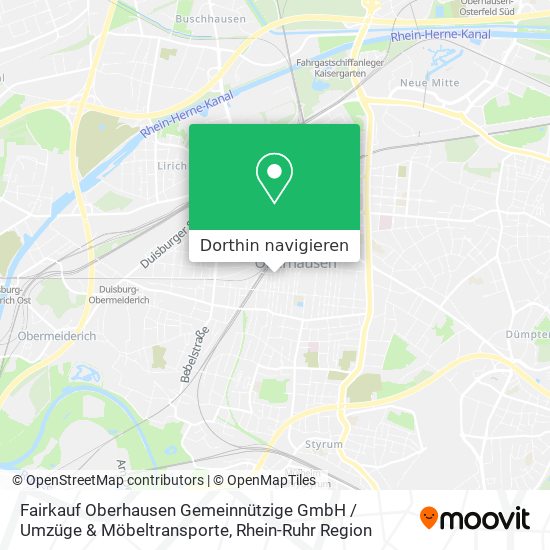 Fairkauf Oberhausen Gemeinnützige GmbH / Umzüge & Möbeltransporte Karte
