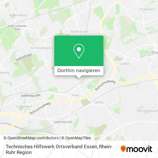 Technisches Hilfswerk Ortsverband Essen Karte
