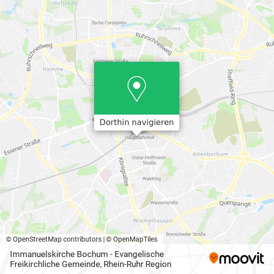 Immanuelskirche Bochum - Evangelische Freikirchliche Gemeinde Karte