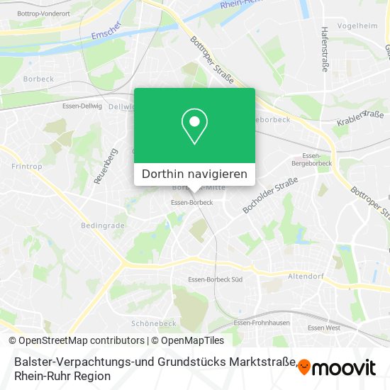 Balster-Verpachtungs-und Grundstücks Marktstraße Karte