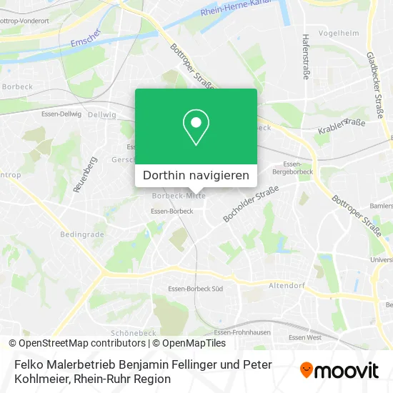 Felko Malerbetrieb Benjamin Fellinger und Peter Kohlmeier Karte