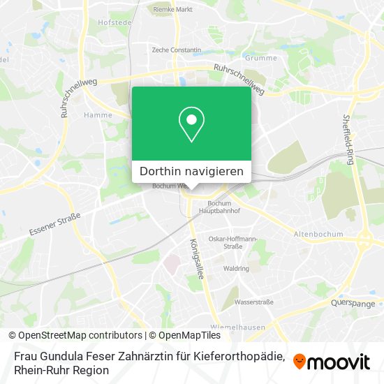 Frau Gundula Feser Zahnärztin für Kieferorthopädie Karte