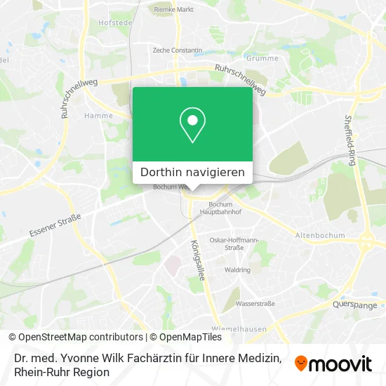 Dr. med. Yvonne Wilk Fachärztin für Innere Medizin Karte