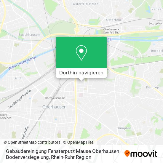Gebäudereinigung Fensterputz Mause Oberhausen Bodenversiegelung Karte