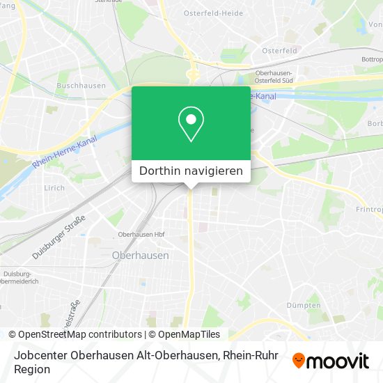 Jobcenter Oberhausen Alt-Oberhausen Karte
