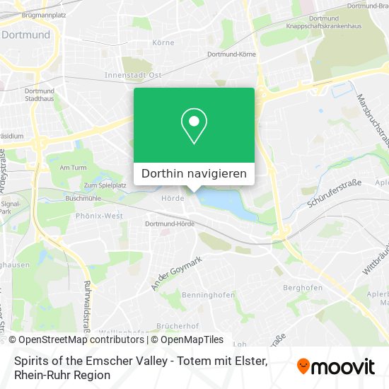 Spirits of the Emscher Valley - Totem mit Elster Karte