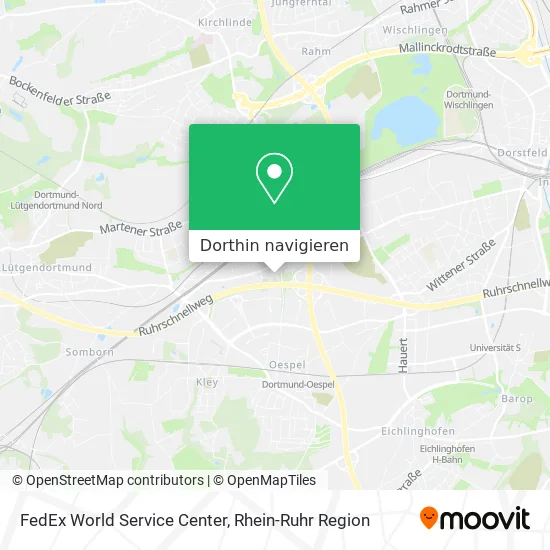 FedEx World Service Center Karte