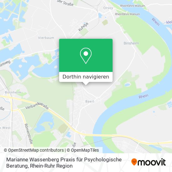 Marianne Wassenberg Praxis für Psychologische Beratung Karte