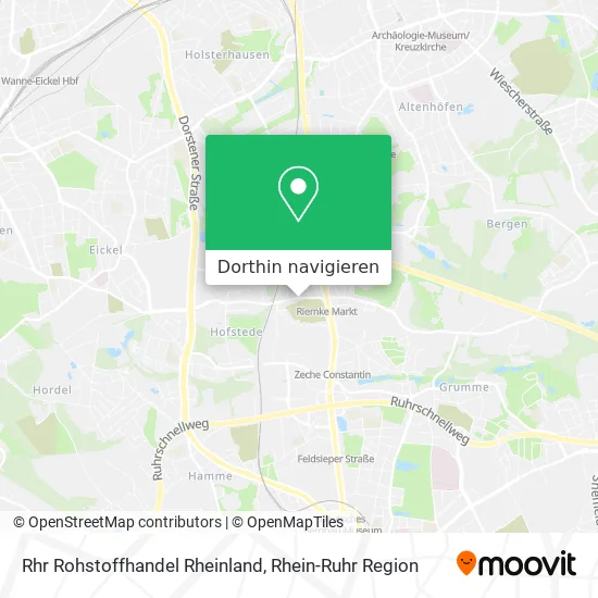 Rhr Rohstoffhandel Rheinland Karte