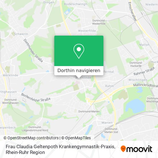 Frau Claudia Geltenpoth Krankengymnastik-Praxis Karte