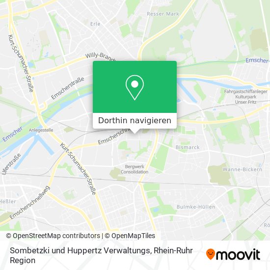 Sombetzki und Huppertz Verwaltungs Karte
