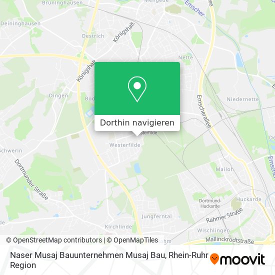 Naser Musaj Bauunternehmen Musaj Bau Karte