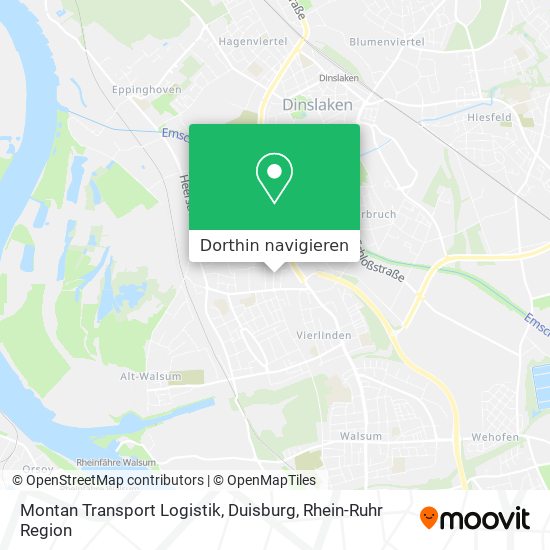 Montan Transport Logistik, Duisburg Karte