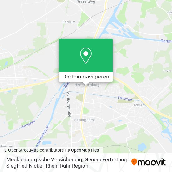Mecklenburgische Versicherung, Generalvertretung Siegfried Nickel Karte