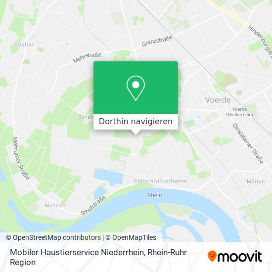 Mobiler Haustierservice Niederrhein Karte