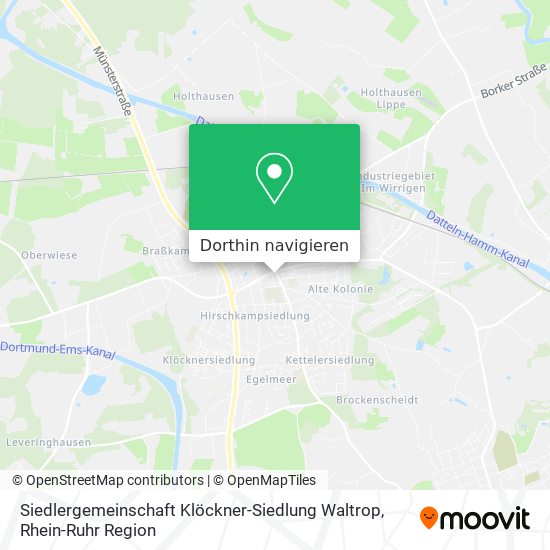 Siedlergemeinschaft Klöckner-Siedlung Waltrop Karte