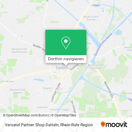 Versatel Partner Shop Datteln Karte