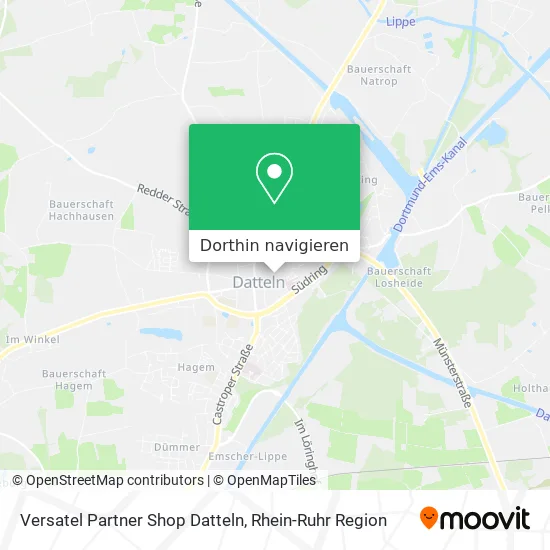 Versatel Partner Shop Datteln Karte
