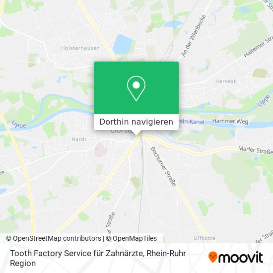 Tooth Factory Service für Zahnärzte Karte