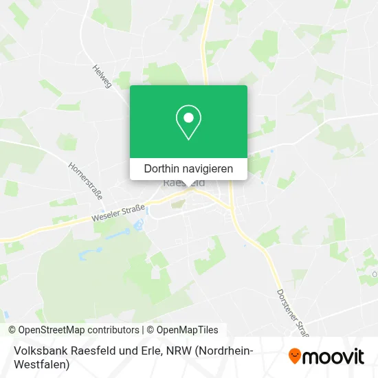 Volksbank Raesfeld und Erle Karte