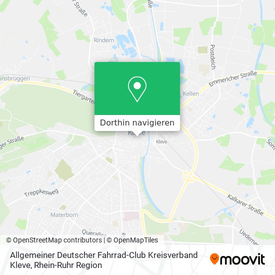 Allgemeiner Deutscher Fahrrad-Club Kreisverband Kleve Karte