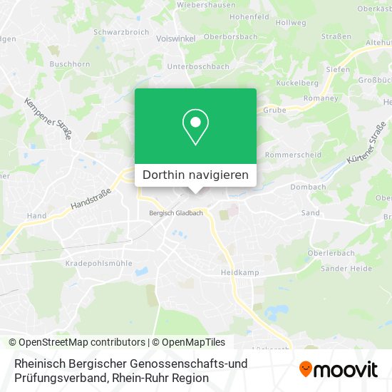 Rheinisch Bergischer Genossenschafts-und Prüfungsverband Karte