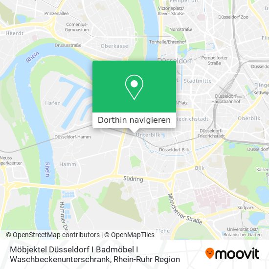 Möbjektel Düsseldorf I Badmöbel I Waschbeckenunterschrank Karte