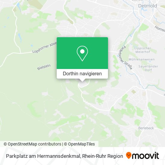 Parkplatz am Hermannsdenkmal Karte
