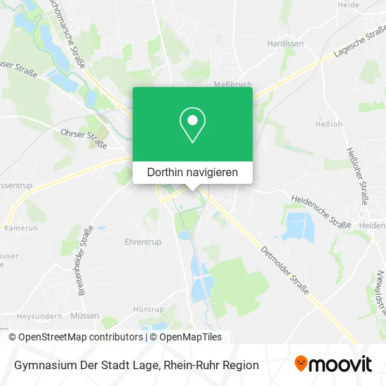 Gymnasium Der Stadt Lage Karte