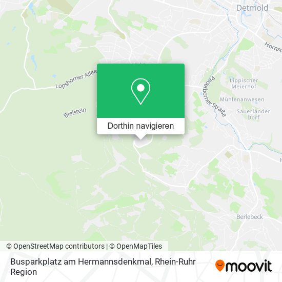 Busparkplatz am Hermannsdenkmal Karte