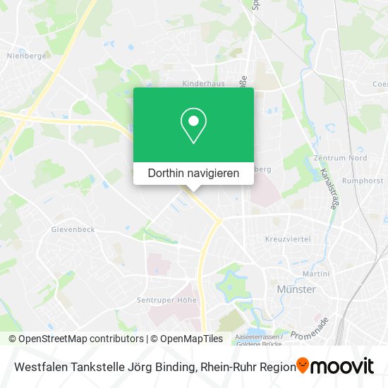 Westfalen Tankstelle Jörg Binding Karte