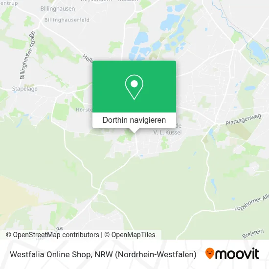 Westfalia Online Shop Karte