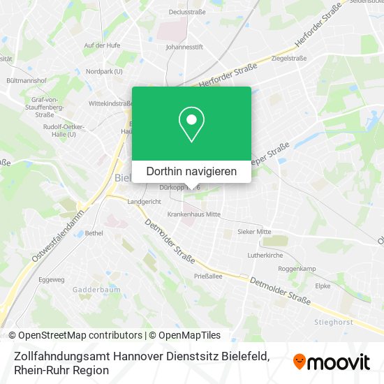 Zollfahndungsamt Hannover Dienstsitz Bielefeld Karte