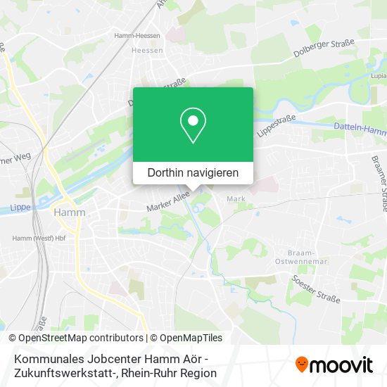 Kommunales Jobcenter Hamm Aör -Zukunftswerkstatt- Karte