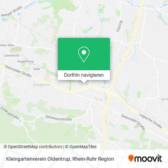 Kleingartenverein Oldentrup Karte