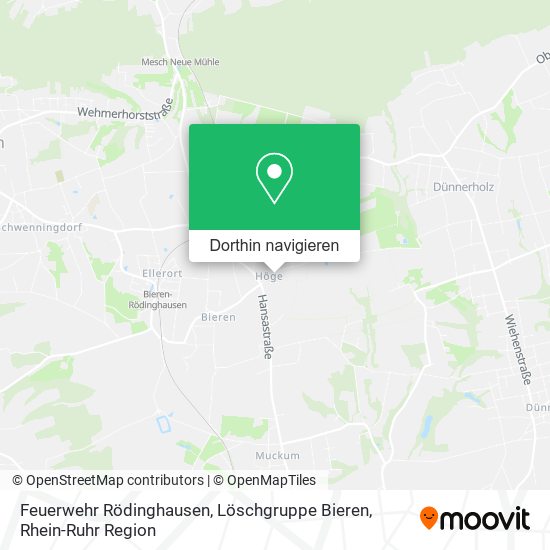 Feuerwehr Rödinghausen, Löschgruppe Bieren Karte
