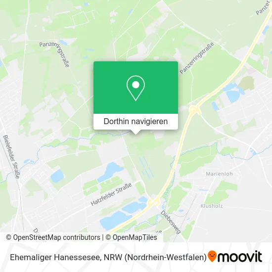 Ehemaliger Hanessesee Karte