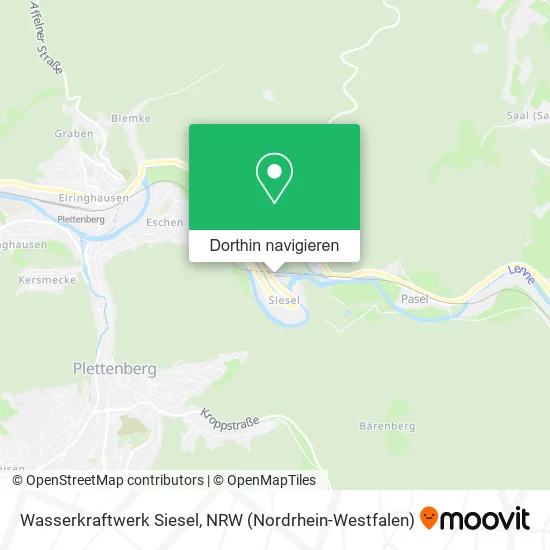 Wasserkraftwerk Siesel Karte