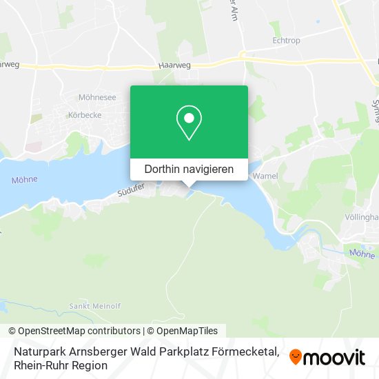 Naturpark Arnsberger Wald Parkplatz Förmecketal Karte