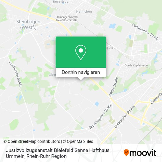 Justizvollzugsanstalt Bielefeld Senne Hafthaus Ummeln Karte