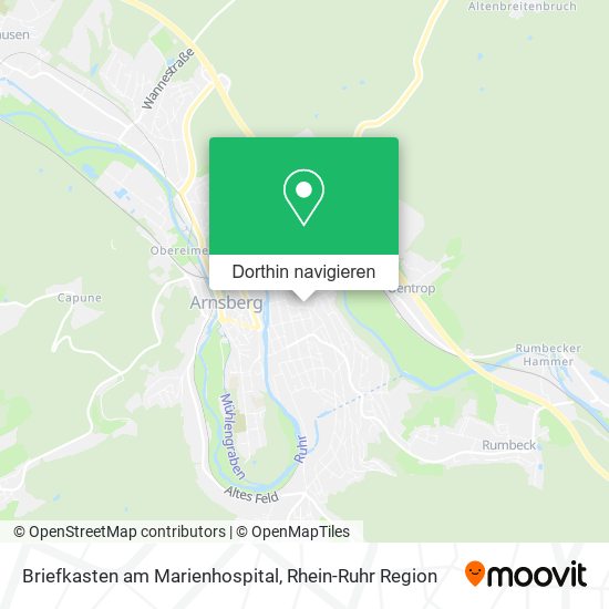 Briefkasten am Marienhospital Karte
