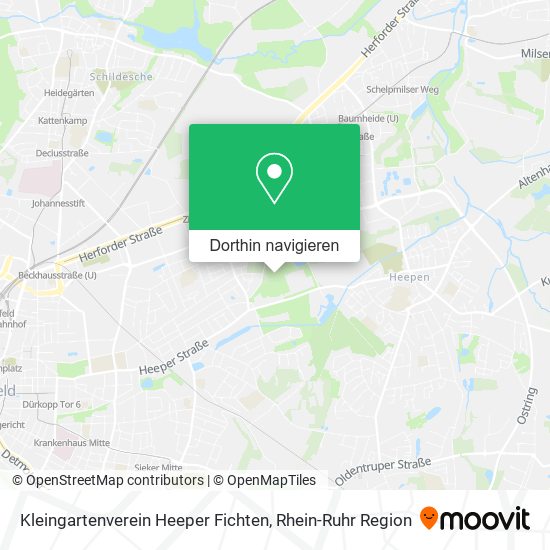 Kleingartenverein Heeper Fichten Karte