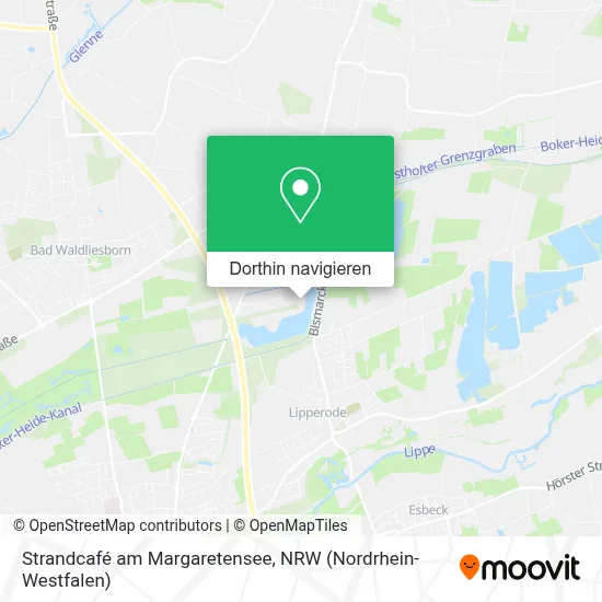 Strandcafé am Margaretensee Karte