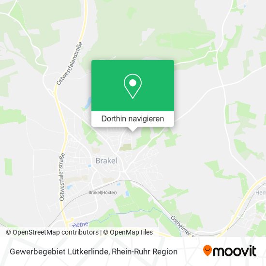 Gewerbegebiet Lütkerlinde Karte