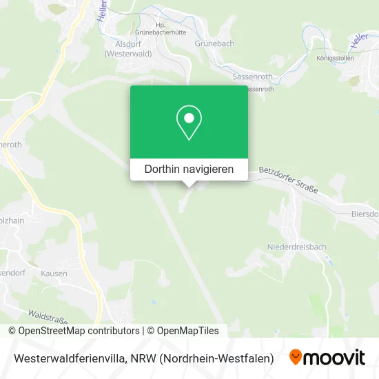 Westerwaldferienvilla Karte