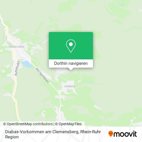 Diabas-Vorkommen am Clemensberg Karte