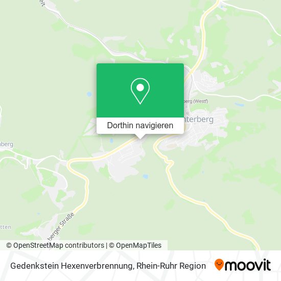 Gedenkstein Hexenverbrennung Karte