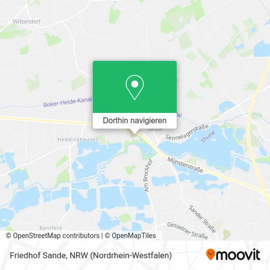 Friedhof Sande Karte